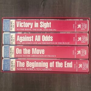 4 Volume Great Battles of World War II Europe VHS Video Collection